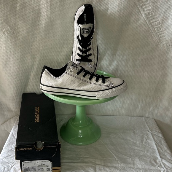 Converse Black and Silver Sneakers - Picture 1 of 9